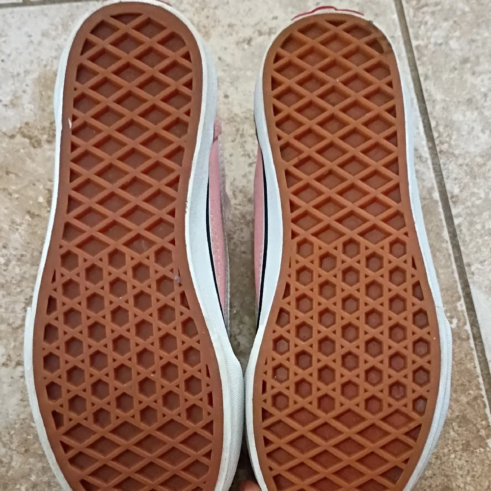 Vans Pink and White Kids Sneakers - Picture 4 of 7